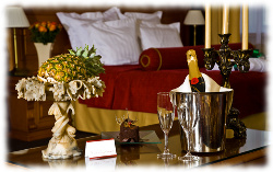 Prickelndes Date mit Champagner und Erdbeeren im Hotel